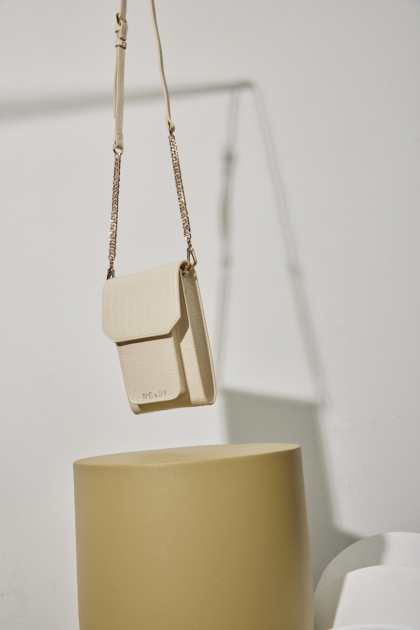 PALOMA BAG Ivory Leather Croc