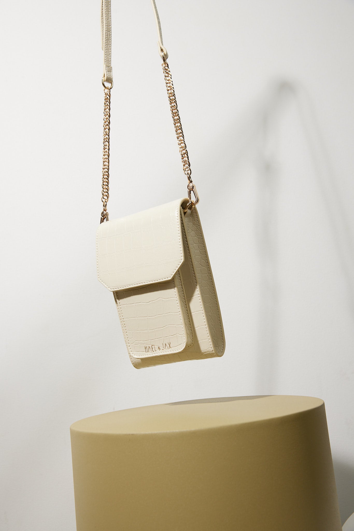 PALOMA BAG Ivory Leather Croc