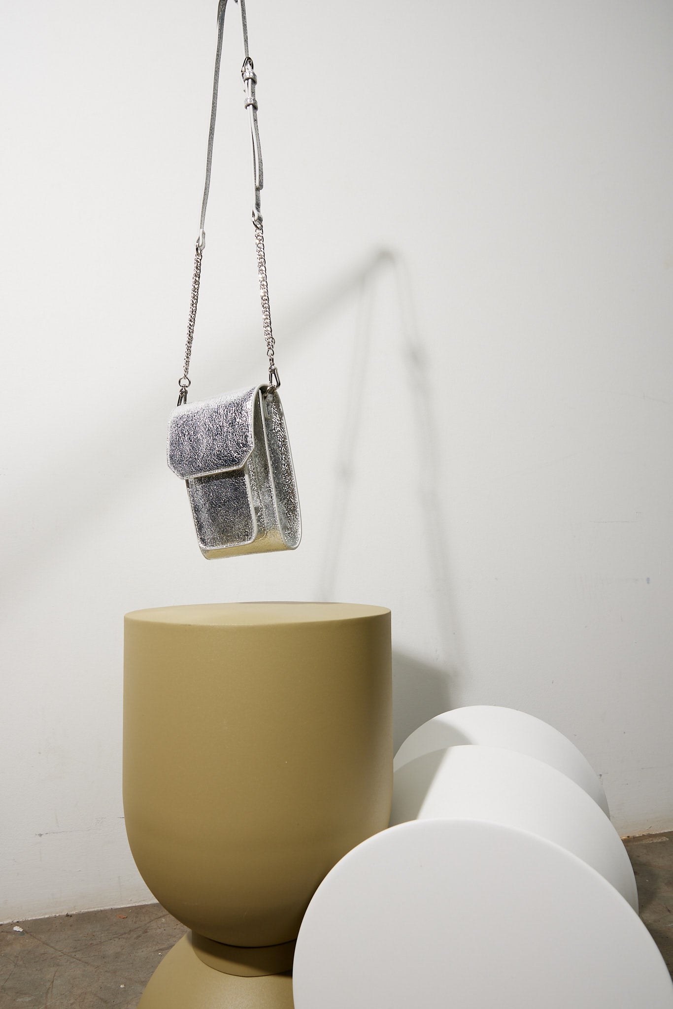 PALOMA BAG Silver Leather