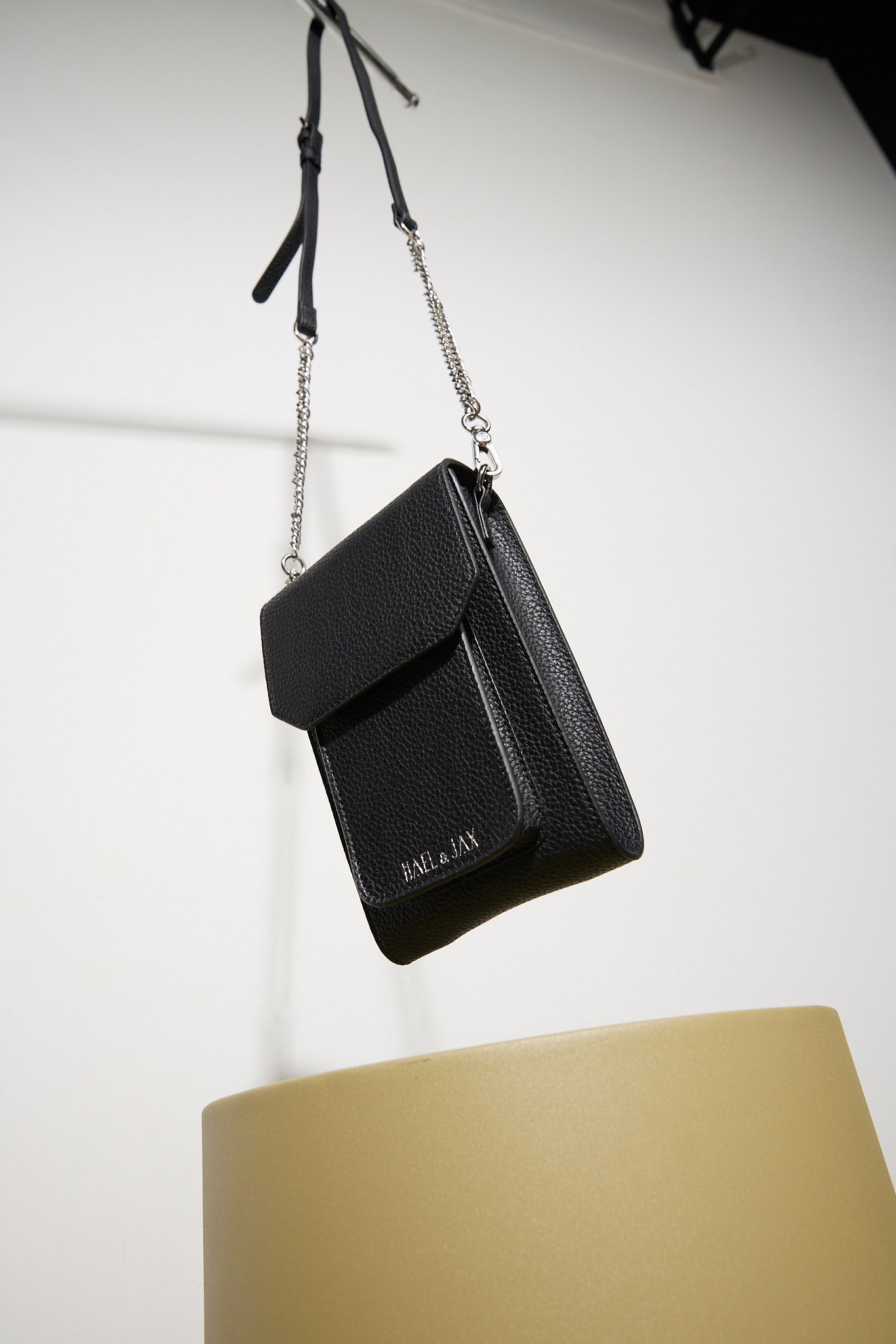 PALOMA BAG Black Leather Pebble