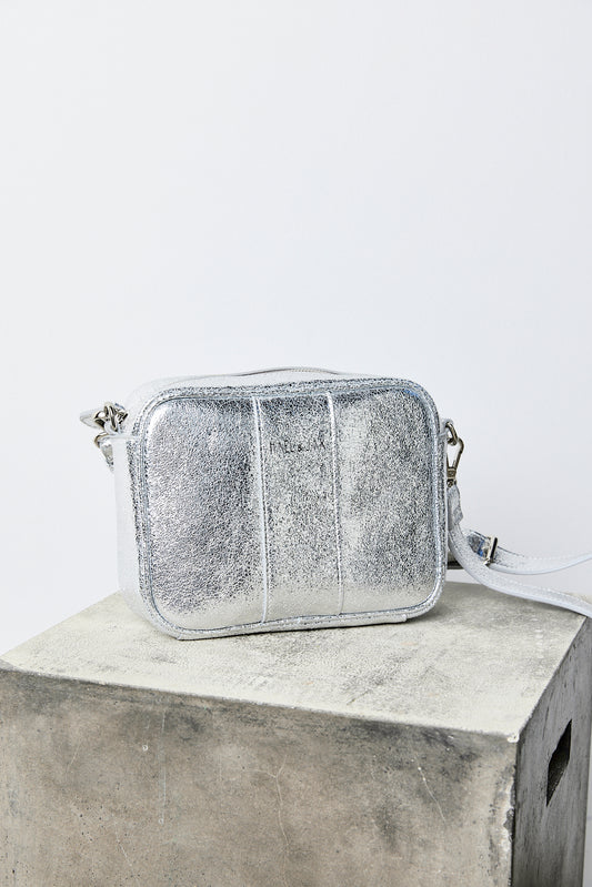 NATE BAG Silver Leather