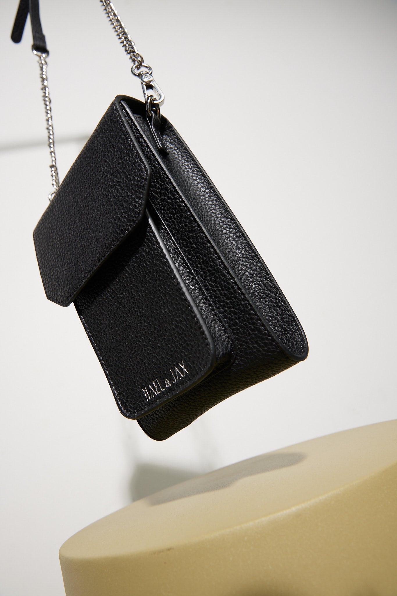 PALOMA BAG Black Leather Pebble