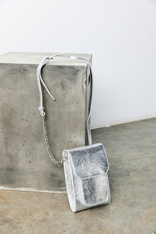PALOMA BAG Silver Leather