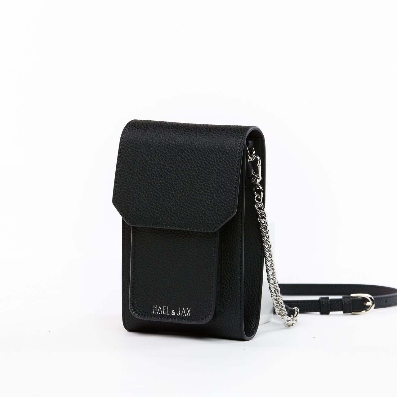 PALOMA BAG Black Leather Pebble